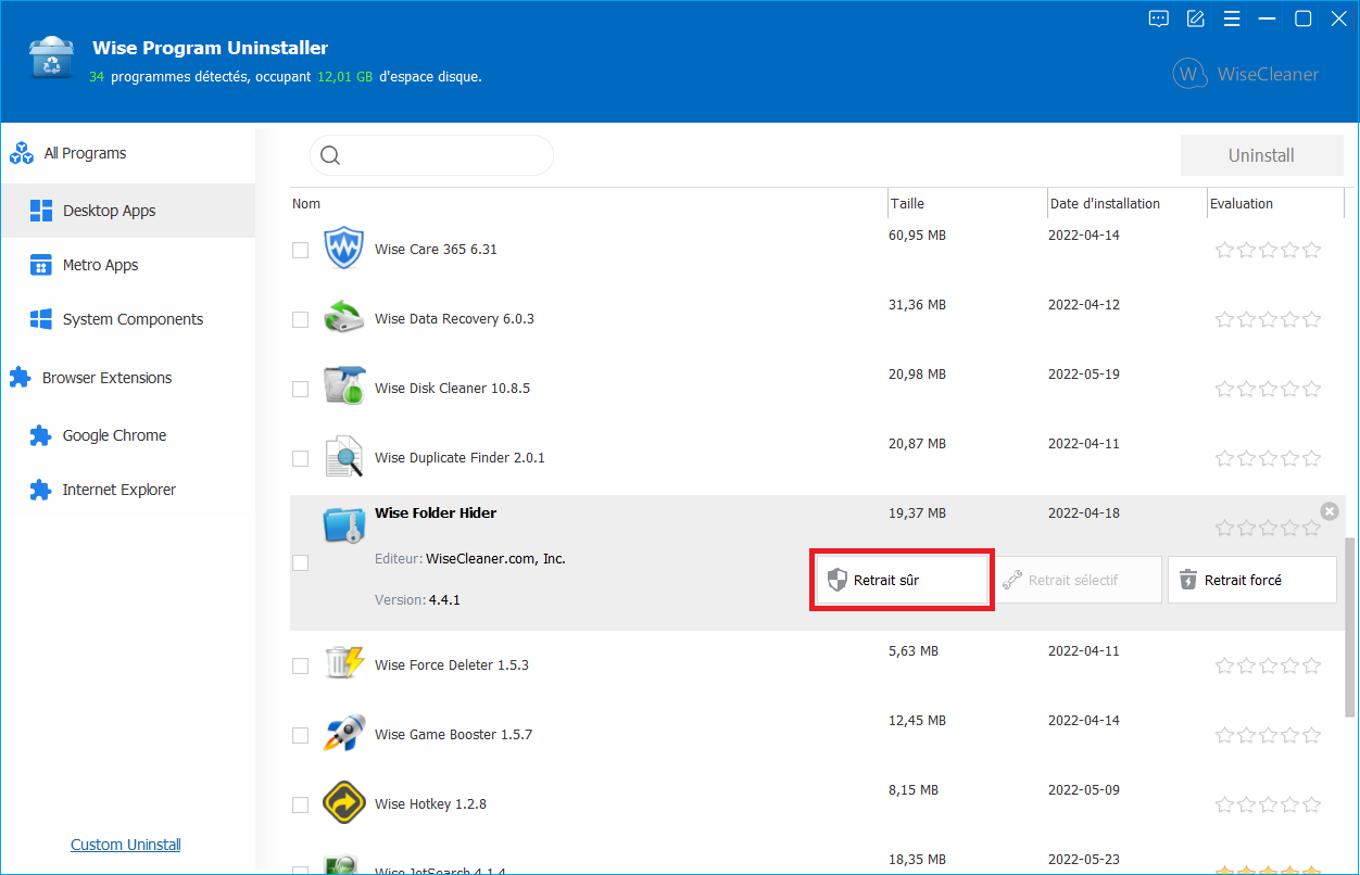 Wise Program Uninstaller